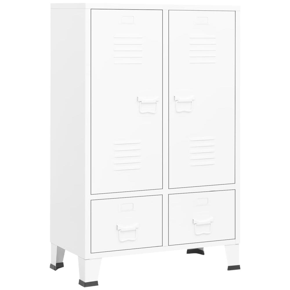 Armadio Industriale Bianco 67x35x107 Cm In Acciaio - Foto 2