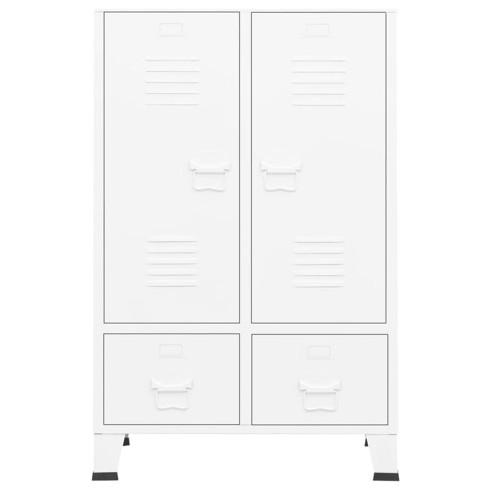 Armadio Industriale Bianco 67x35x107 Cm In Acciaio - Foto 3