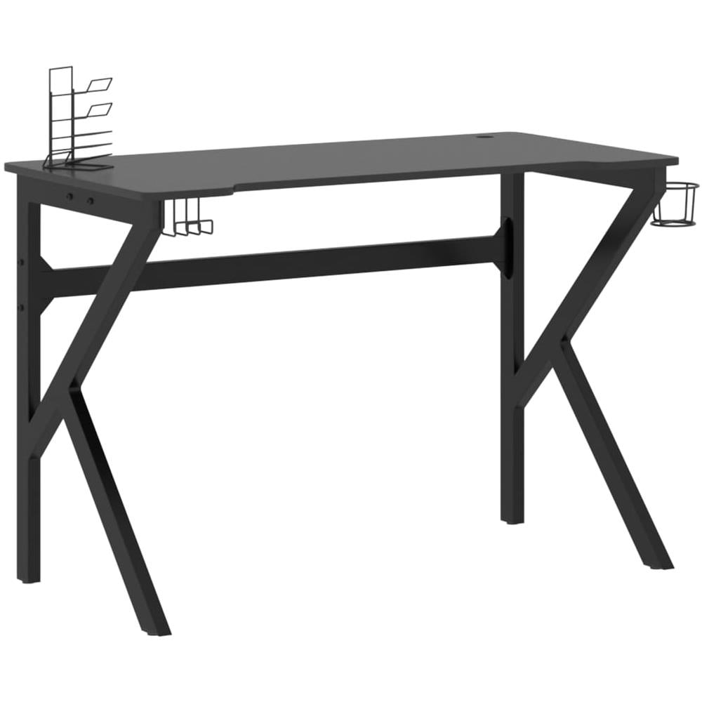 Scrivania da Gaming con Gambe a K Nera 110x60x75 cm - Foto 2