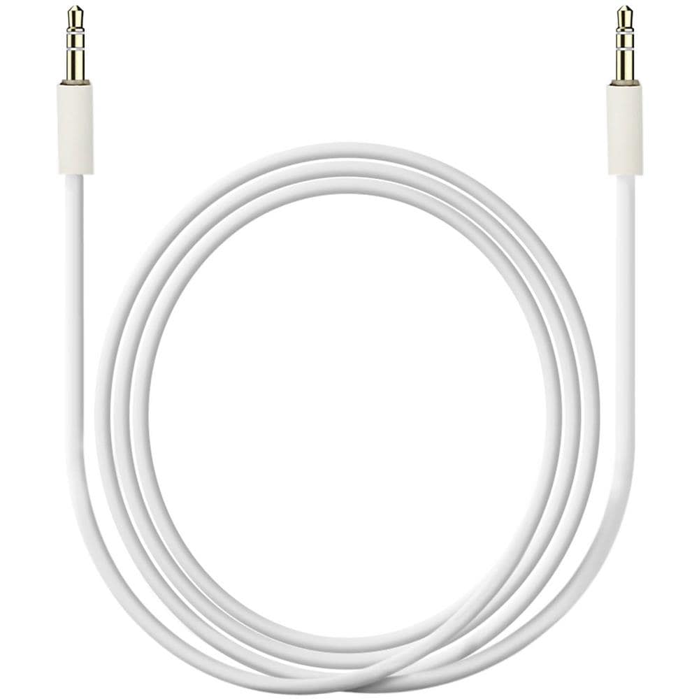 Cavo Audio Ausiliario Doppio Jack Maschio/maschio 3,5 Mm Lunghezza 1 M - Bianco - Foto 2