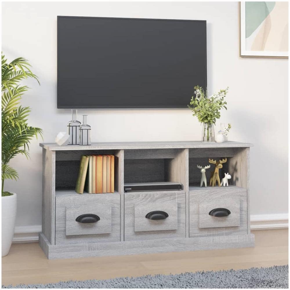 Mobile Porta Tv Grigio Sonoma 100x35x50 Cm In Legno Multistrato - Foto 1