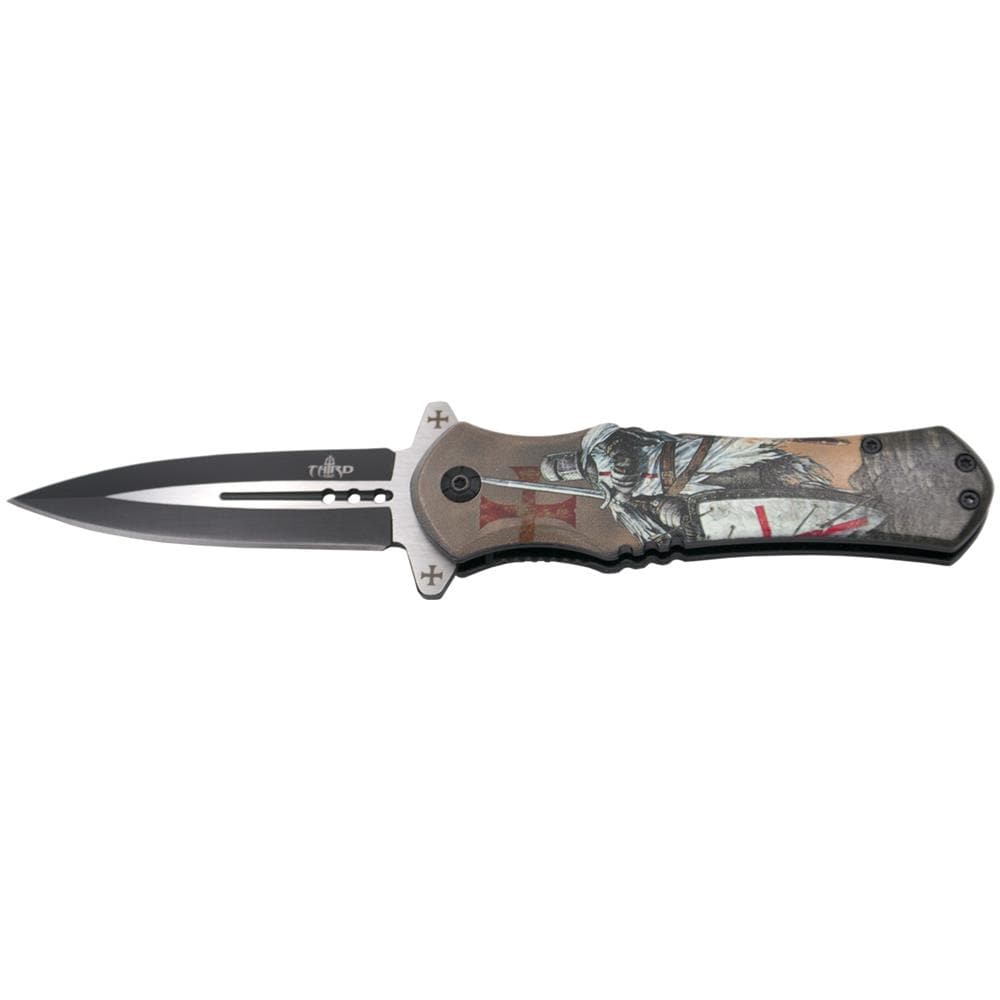 Temperino Templar Third, Impugnatura Of 3d In Alluminio, Lama Satinata Of 8,2 Cm, Lunghezza Totale 19,7 Cm, K2913, Strumento Per Uso Sportivo, Pesca E Caccia - Foto 1
