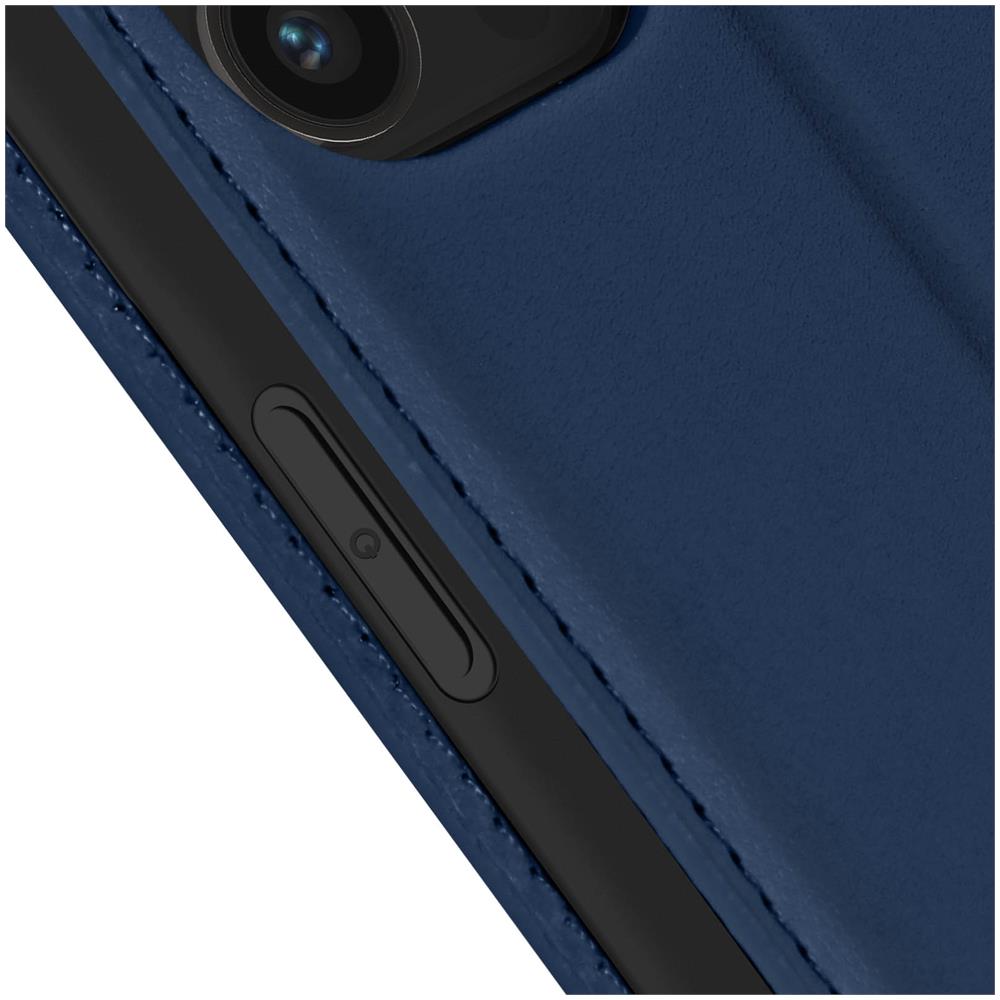 Custodia Per Iphone 15 Pro Max Portafoglio Funzione Supporto Video Blu - Foto 5