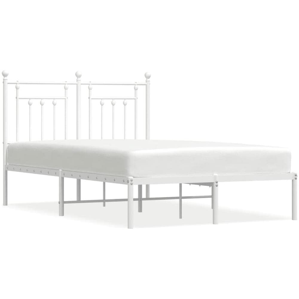 Giroletto Con Testiera Metallo Bianco 120x190 Cm - Foto 2