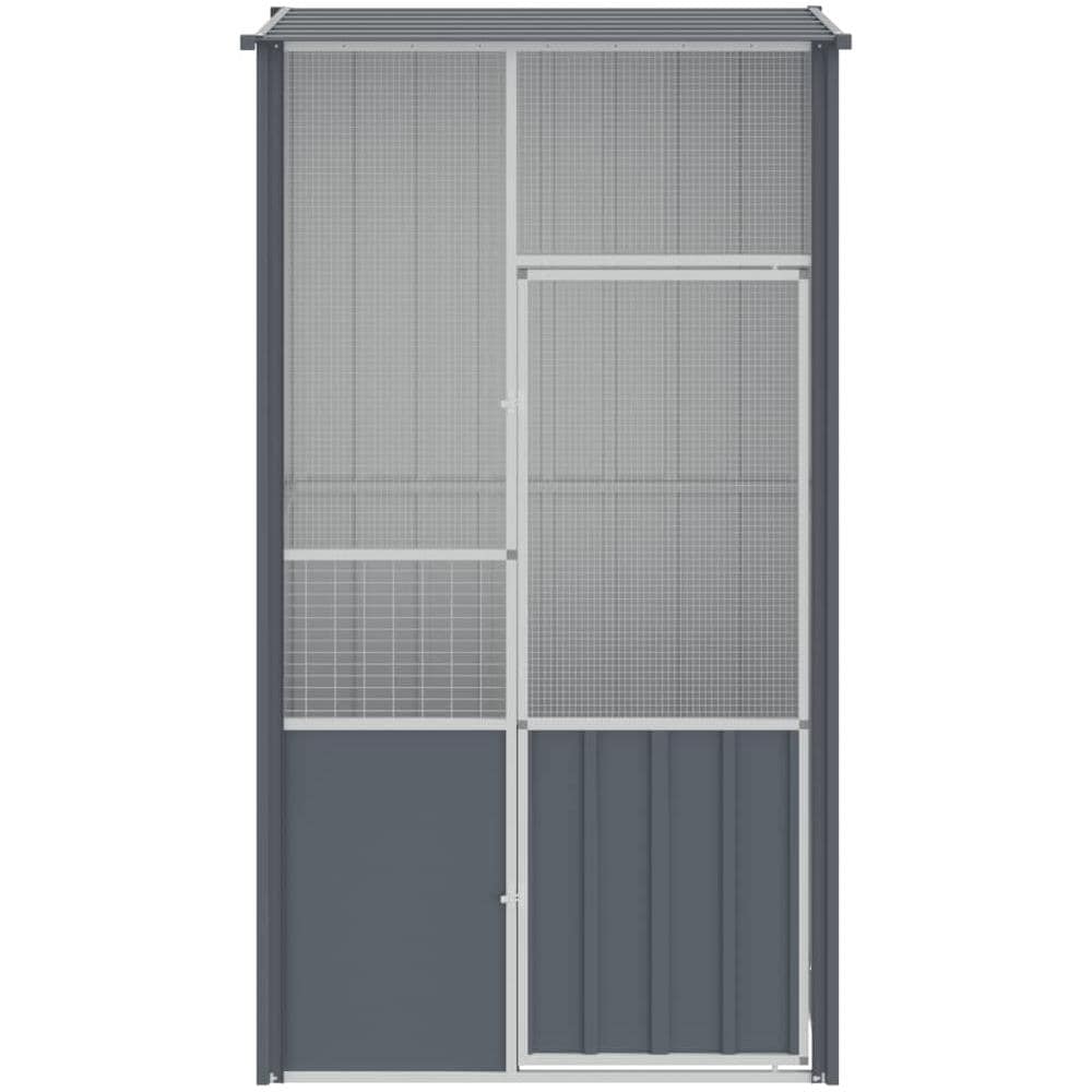 Gabbia per Uccelli Antracite 115x78x200 cm in Acciaio Zincato - Foto 3
