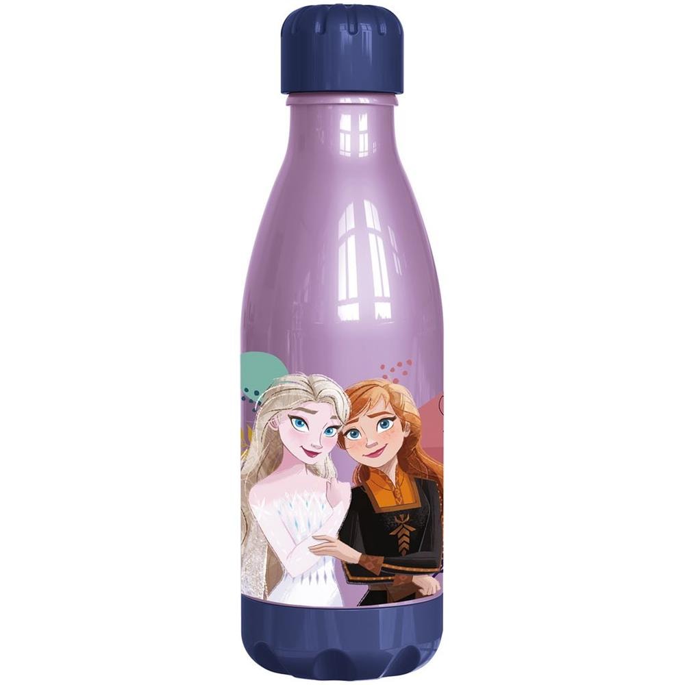 Disney Borraccia Azzurra Per Bambine In Plastica Frozen Elsa E Anna 560 Ml Con Tappo A Vite - Foto 1