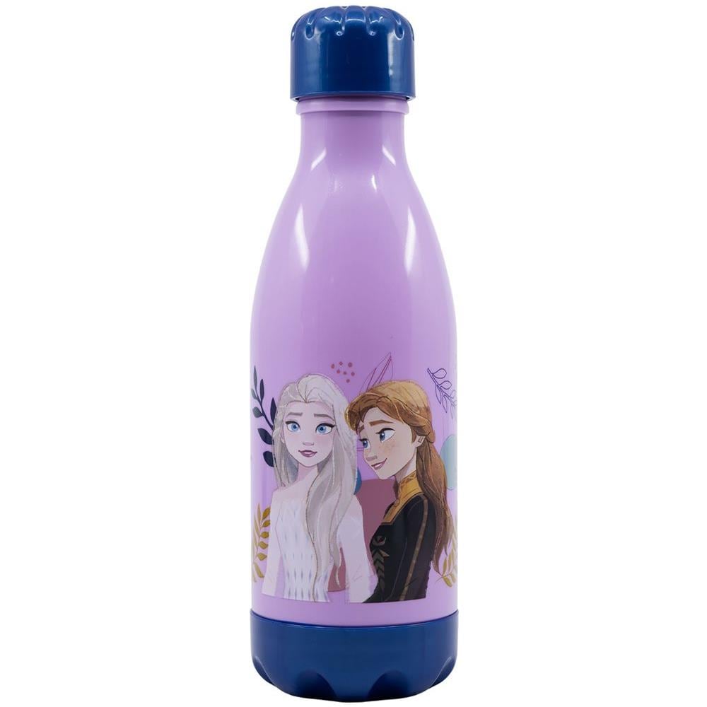 Disney Borraccia Azzurra Per Bambine In Plastica Frozen Elsa E Anna 560 Ml Con Tappo A Vite - Foto 2