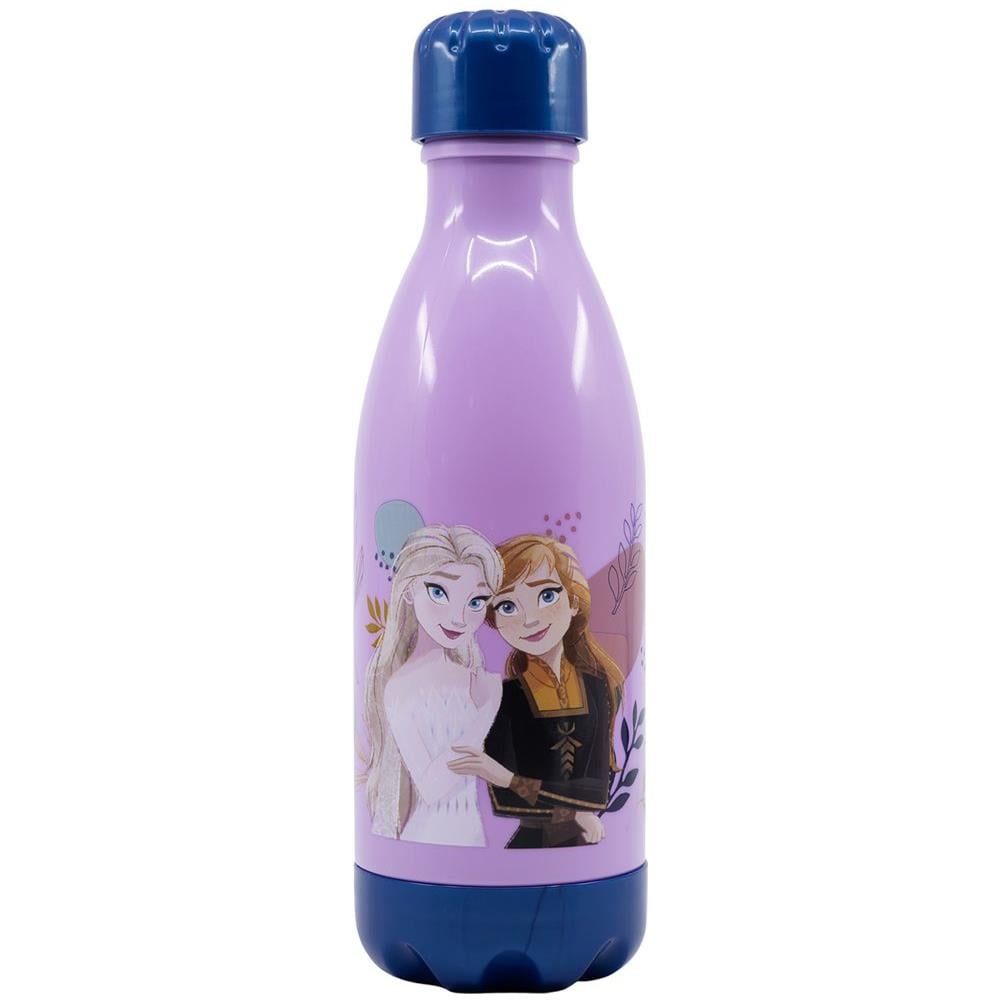 Disney Borraccia Azzurra Per Bambine In Plastica Frozen Elsa E Anna 560 Ml Con Tappo A Vite - Foto 3