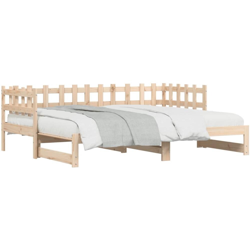 Dormeuse Estraibile 2x (80x200) Cm In Legno Massello Di Pino - Foto 2