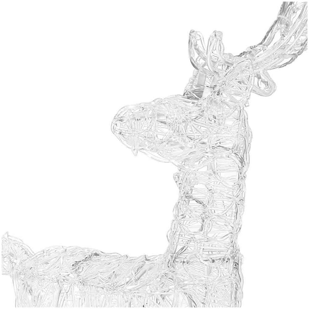Slitta e Renne Natalizie 3D Luminose 240 LED Bianco Caldo per Esterno a batterie - Foto 4