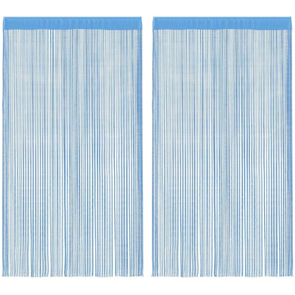 Tende a Filo 2 pz Azzurro 100x250 cm - Foto 1