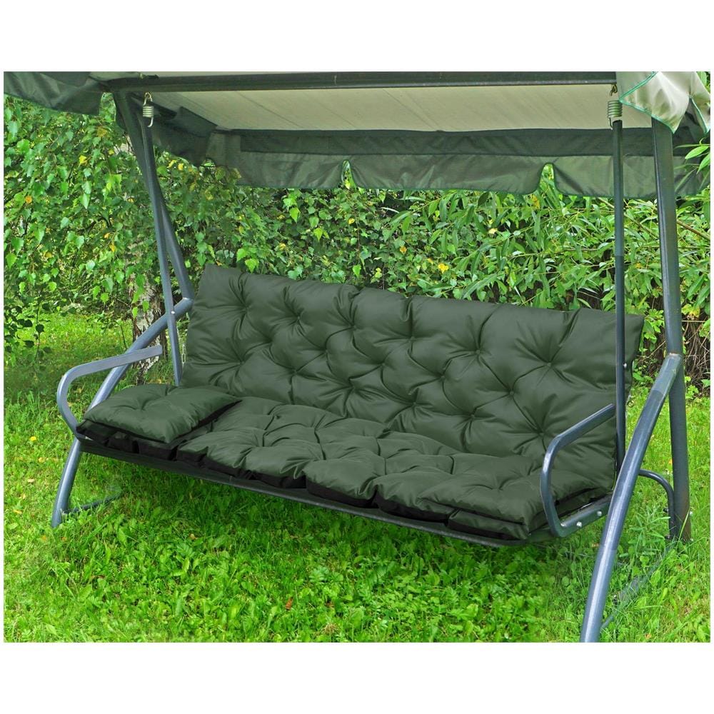 Set di cuscini da giardino 150x60 cm Letto per cani verde impermeabile - Foto 2