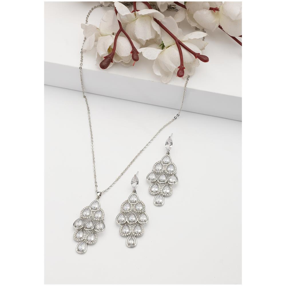 Set Collana Cascata Perlacea e Orecchini - Foto 1