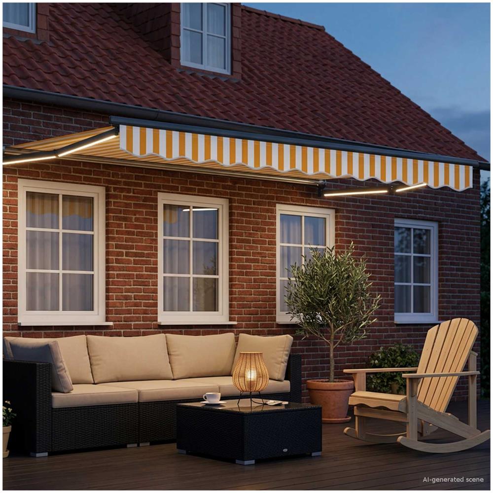Tenda retrattile manuale con LED 3 x 2 m - Foto 2