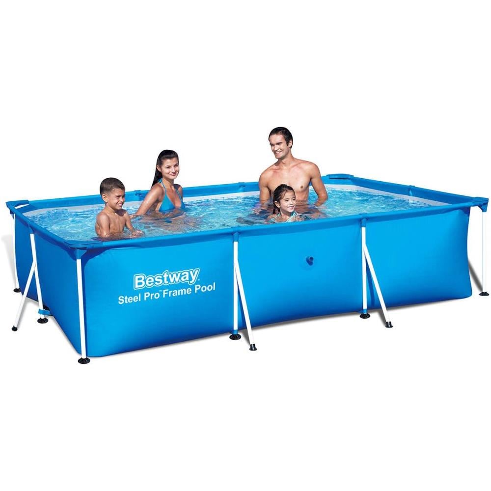 56404 Piscina Rettangolare 300 X 201 66cm Con Telaio Acciaio - Foto 1