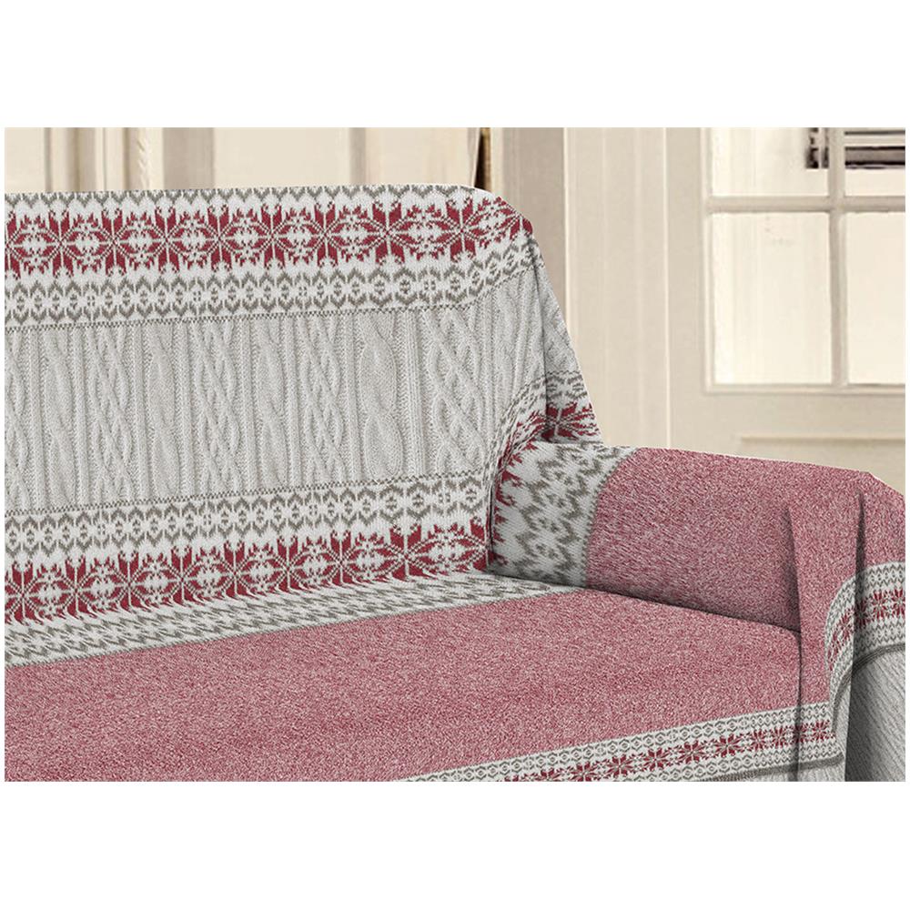 Telo Arredo Linea Pensieri Delicati Disegno Maglia Singolo Rosso - Foto 2