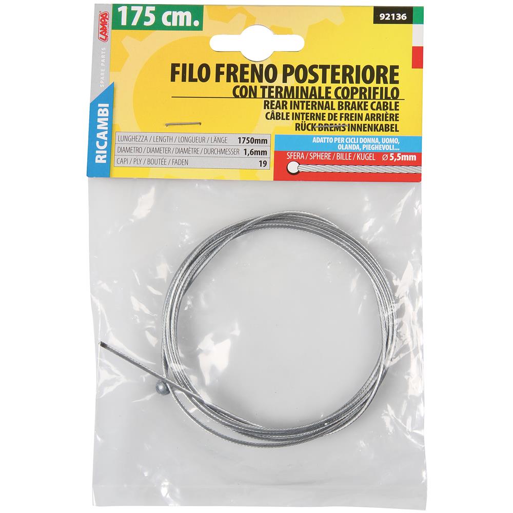 Filo Freno Posteriore Bici 1750mm 1.6mm Sport Bike 92136 - Foto 8