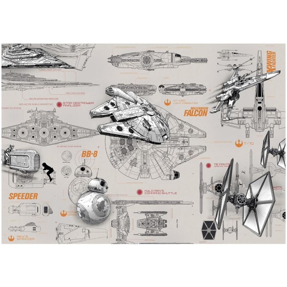 Fotomurale Star Wars Blueprints 368x254 Cm 8-493 - Foto 1