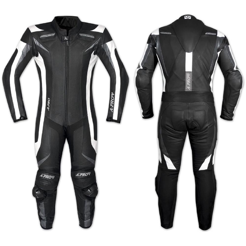 Tuta Intera Moto Pelle Professionale Traforata Protezioni Ce Estiva Nero 52 - Foto 1