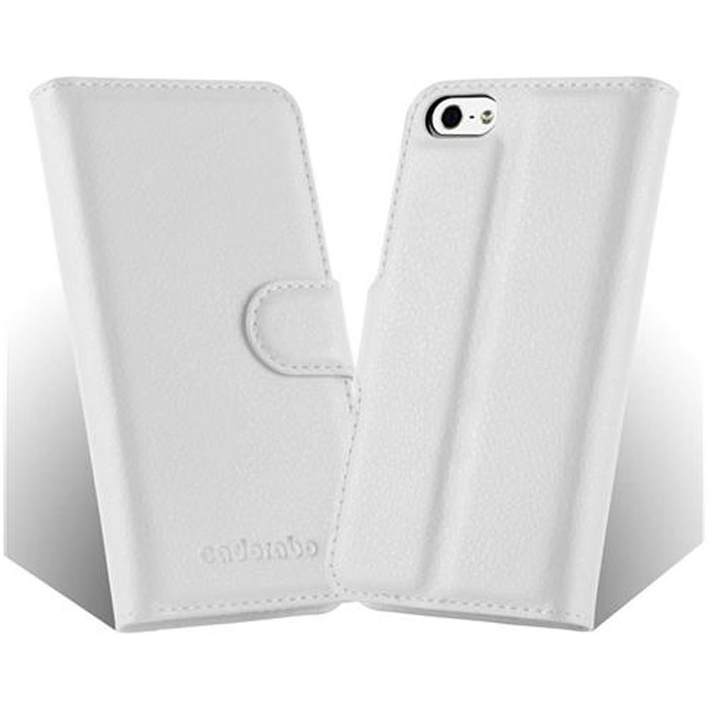 Cadorabo Custodia Compatibile Con Apple Iphone 5 / Iphone 5s / Iphone Se In Bianco Fumo - Coperchio Protettiva Con Chiusura Magnetica, Funzione Stand E Tasca Per Le Carte - Foto 5