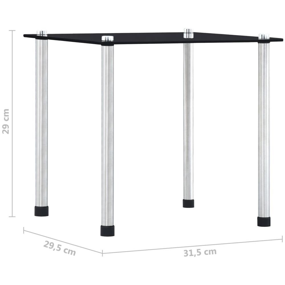 Tavolini Impilabili 3 Pz Neri In Vetro Temperato - Foto 8
