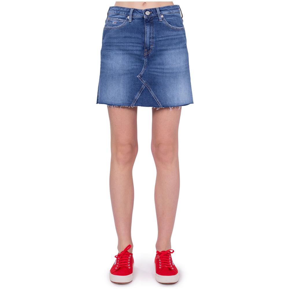 Minigonna Destrutturata In Denim - Foto 1