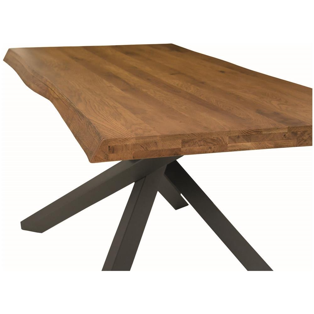 Tavolo Massello Rovere Nodato Sp. 6 160x90 Cm (grano)  - Foto 2