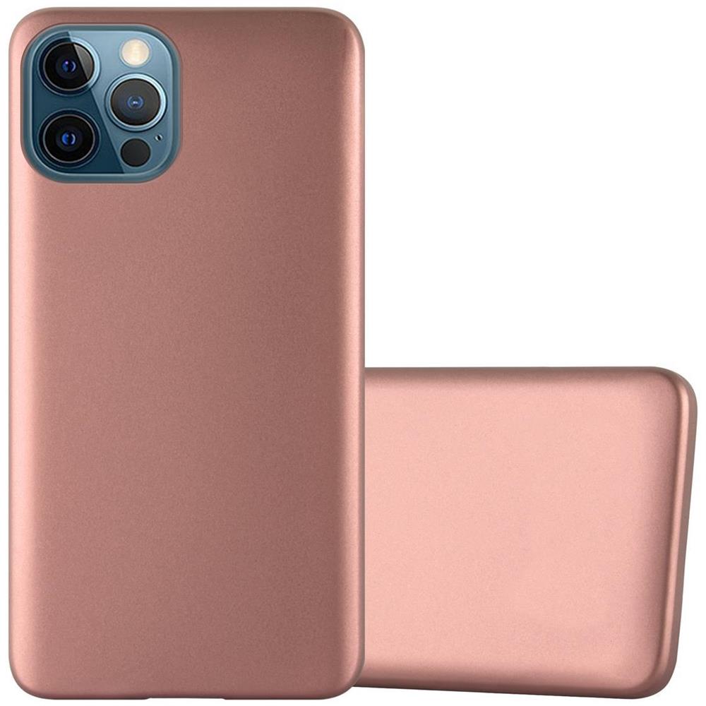 Custodia Compatibile Con Apple Iphone 12 Pro Max In Oro Rosa Metallico - Coperchio Protettivo In Silicone Tpu Flessibile - Foto 1
