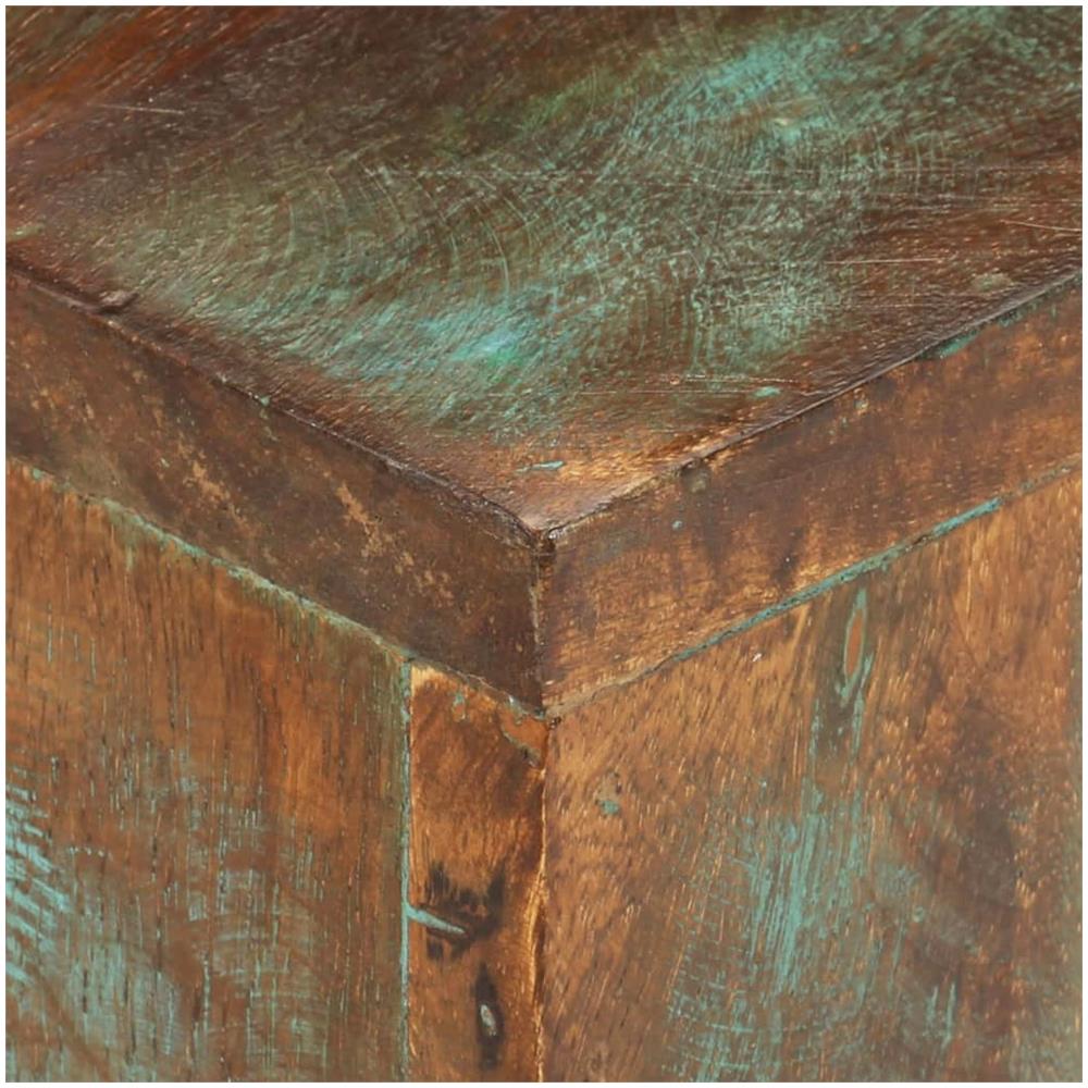 Tavolino Da Salotto 68x68x41 Cm In Legno Massello Di Recupero - Foto 2