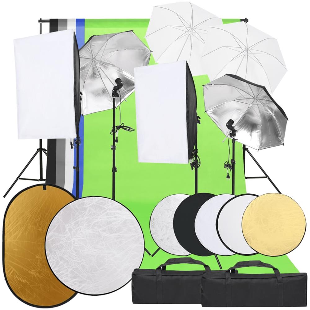 Kit Per Studio Fotografico Con Set Luci, Fondale E Riflettore - Foto 1