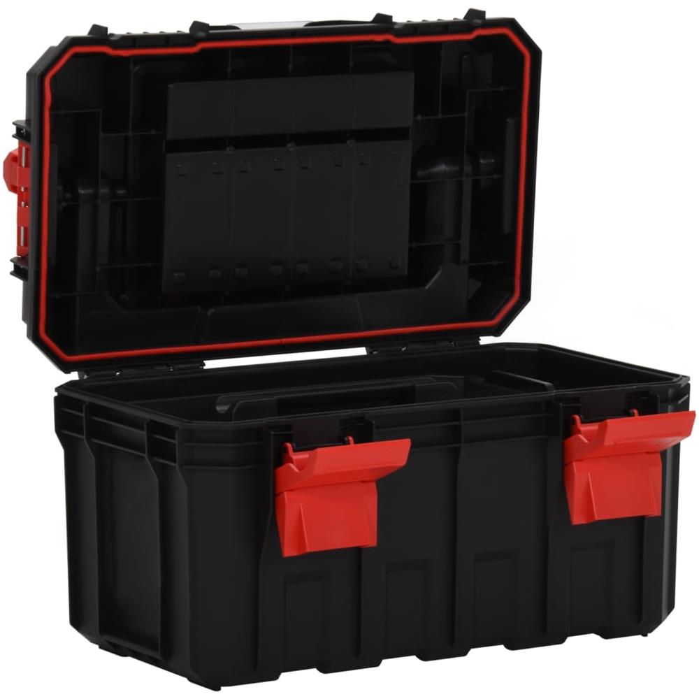 Cassetta Degli Attrezzi Nera E Rossa 45x28x26,5 Cm - Foto 3