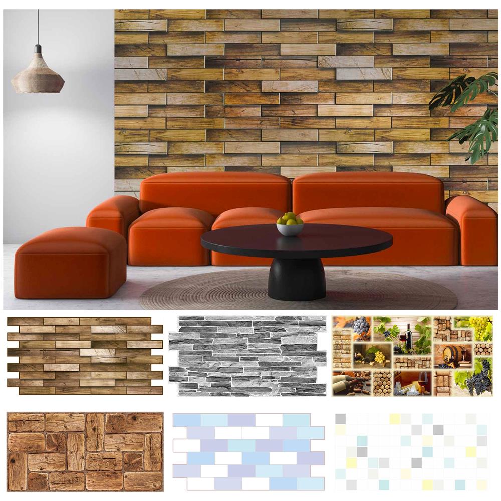 Pannelli 3d Rivestimento A Parete In Pvc Effetto Pietra, Mosaico, Legno Realistici E Isolanti. 9929 (mis. 980x500mm) - Foto 1