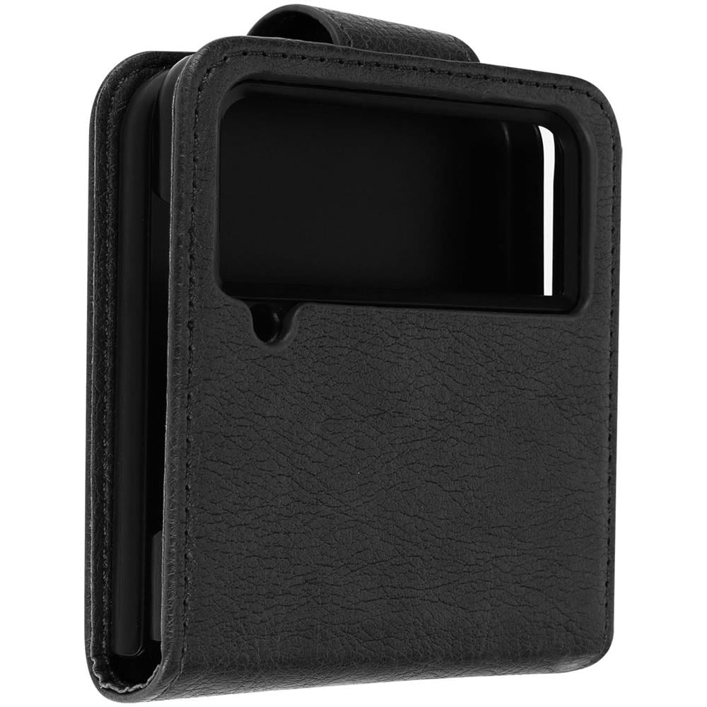 Cover Per Samsung Galaxy Z Flip4, Copertina Con Linguetta Magnetica Nera - Foto 2
