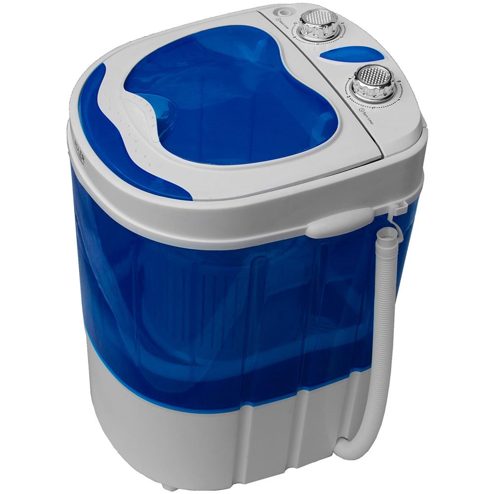 Wm1111 Mini Lavatrice Portatile Con Centrifuga Per Campeggio Capacità 3kg Vestiti 150w Bianco /blu - Foto 2