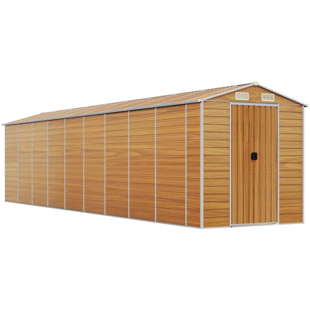 Capanno Giardino Marrone Chiaro 191x810x198cm Acciaio Zincato - Foto 2