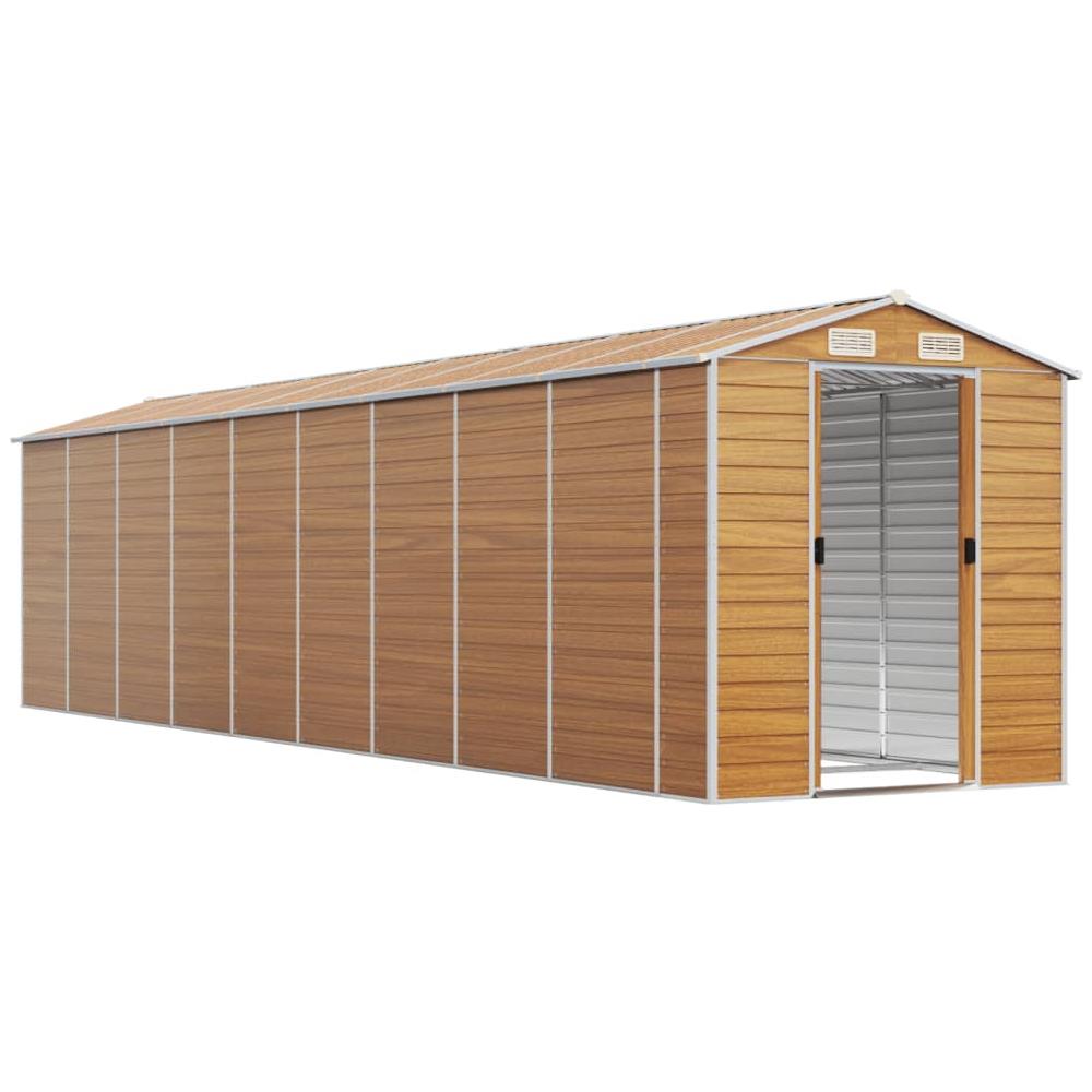 Capanno Giardino Marrone Chiaro 191x810x198cm Acciaio Zincato - Foto 3