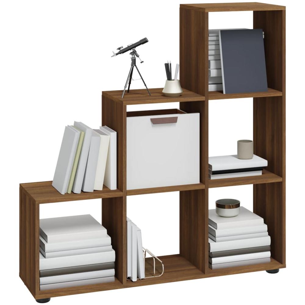 Libreria A Scala Rovere Marrone 107 Cm In Legno Multistrato - Foto 3