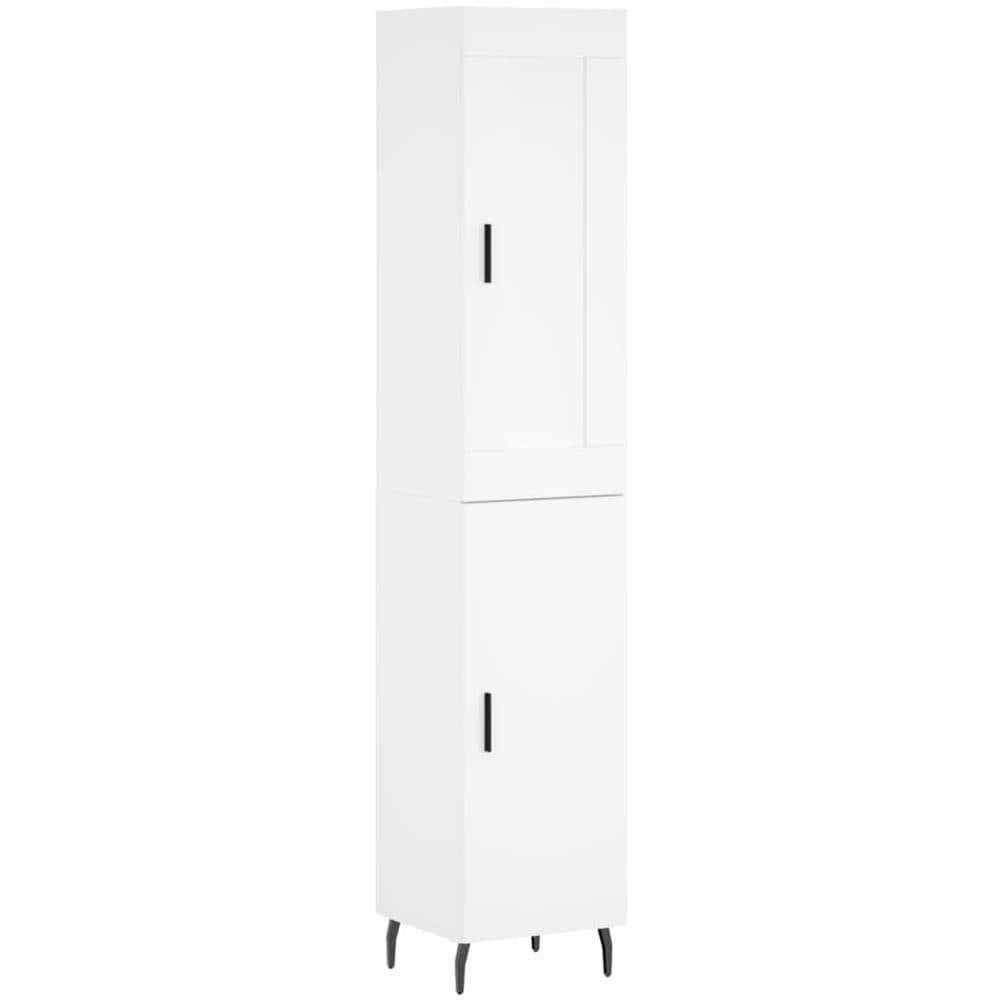Credenza Bianca 34,5x34x180 Cm In Legno Multistrato - Foto 2
