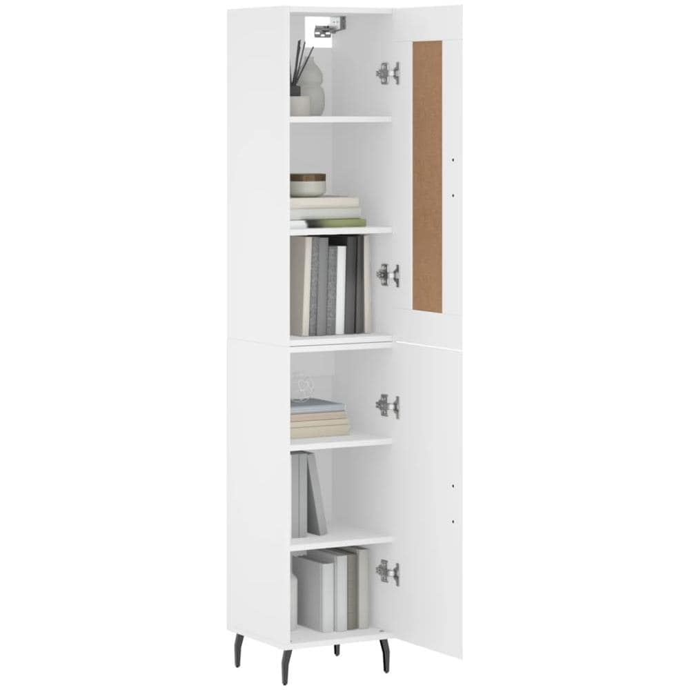 Credenza Bianca 34,5x34x180 Cm In Legno Multistrato - Foto 3