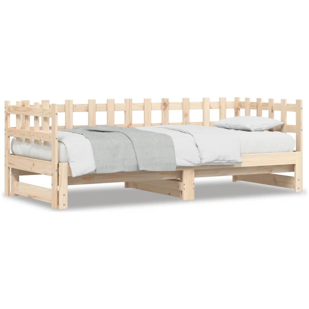 Dormeuse Estraibile 2x (90x200) Cm Legno Massello Di Pino - Foto 3