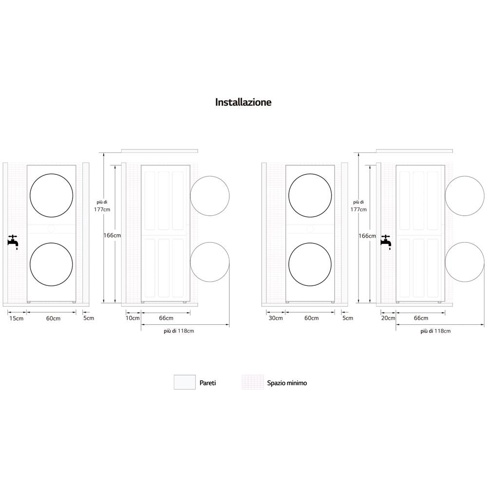WT1210BBF LAVATRICE + ASCIUGATRICE WASH TOWER WIFI DUAL INVERTER 12KG CL.A - Foto 12