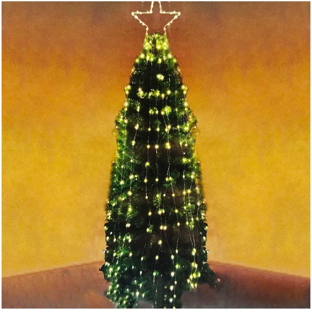 Stella Cometa per Albero di Natale Puntale Cascata con 465 Led Bianco Caldo - Foto 5