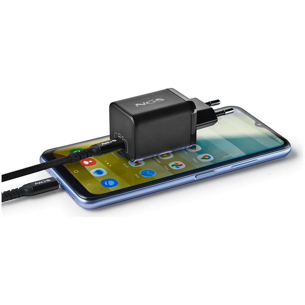 Bud 65w-h: Pack Caricatore Da Parete Gan Usb-c Da 65w + Cavo Usb-c Da 1,5 M + 8 Connettori Per Notebook Hp. Ricarica Rapida. Nero. - Foto 1