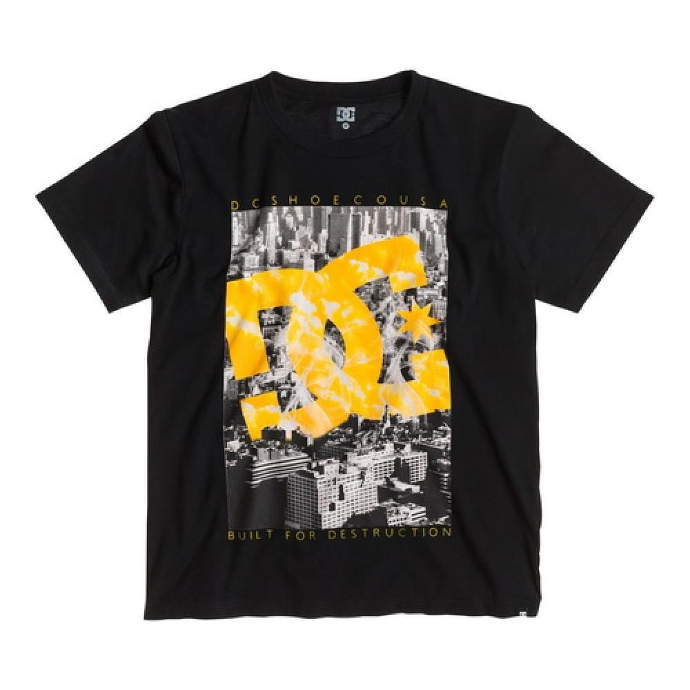 T-shirt Borough Ss Bambino Xl Nero Giallo - Foto 1
