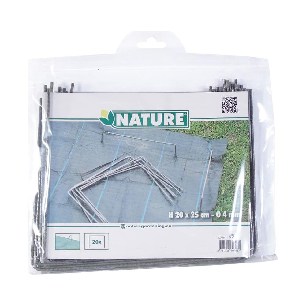 Punti Fissatura Copertura Terreno 20 Pz 25x20cm Metallo 6030391 - Foto 4