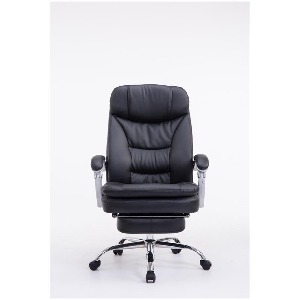 Sedia Ufficio Troy XL con Braccioli in Similpelle I Poltrona Relax Ragolabile con Poggiapiedi I Sedia Poltrona Ergonomica Carico Max 160 kg Nero - Foto 2