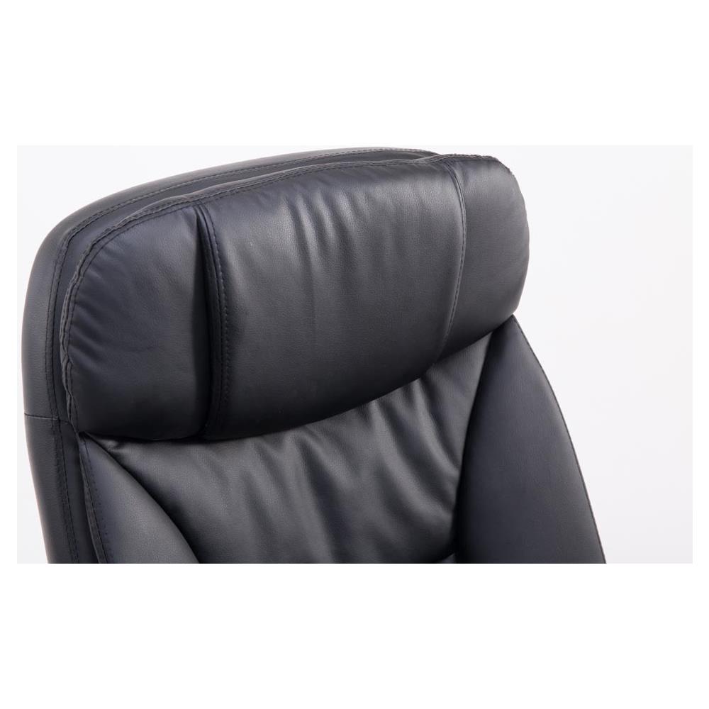 Sedia Ufficio Troy XL con Braccioli in Similpelle I Poltrona Relax Ragolabile con Poggiapiedi I Sedia Poltrona Ergonomica Carico Max 160 kg Nero - Foto 5