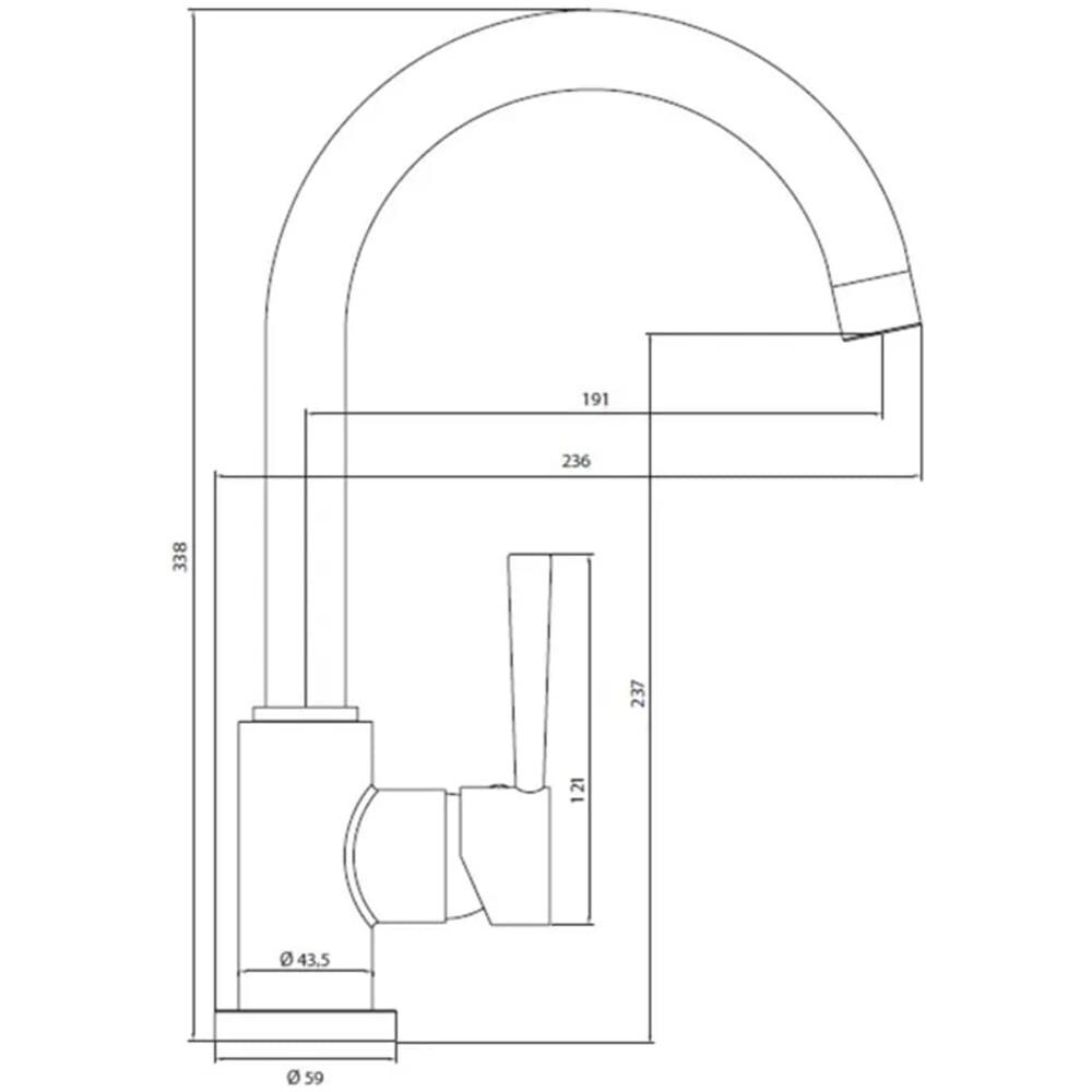 Miscelatore Lavandino CORNWALL Nero - Foto 2