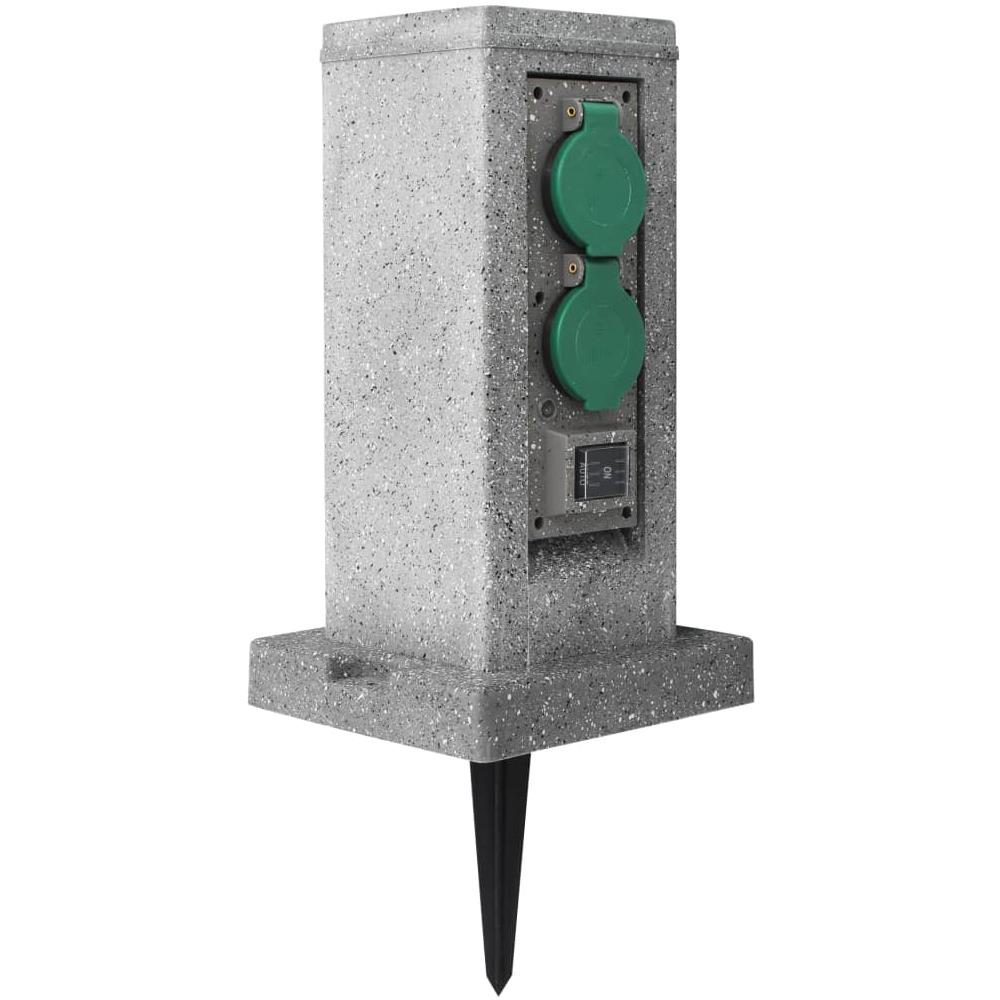 Presa Elettrica Da Giardino Con Sensore Luce Verticale Plastica - Foto 6