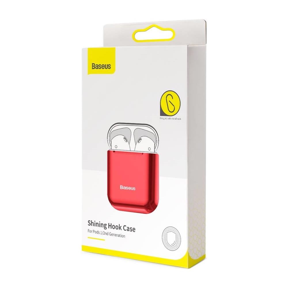 Airpods 2/1 Custodia Brillante Gancio Red (arappod-a09) - Foto 1